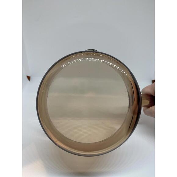 Vision Corning USA Amber Glass Sauce Pot Pan 1L with Pour Spout No Lid - Picture 4 of 10